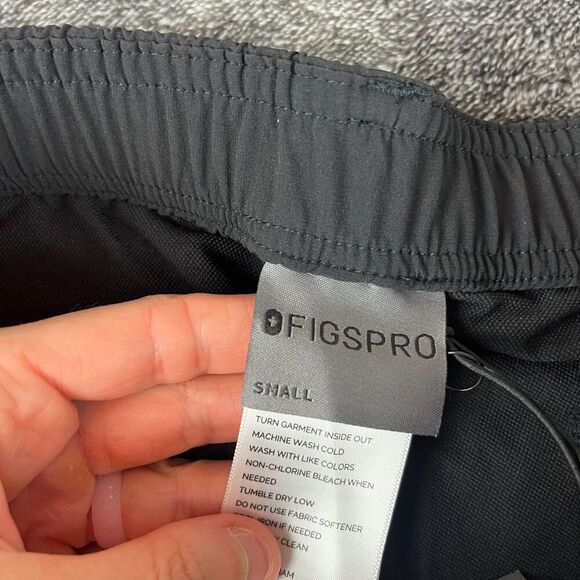Figs Pro Slim Scrub Trouser Black Pants Men's S Black NWT Nylon Spandex - Picture 4 of 10